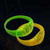 Pack of 10 LED Silicone Bracelets Flashing Light Up Wristband Accessory Adjustable Size Wrist Bands Jewelry for Party