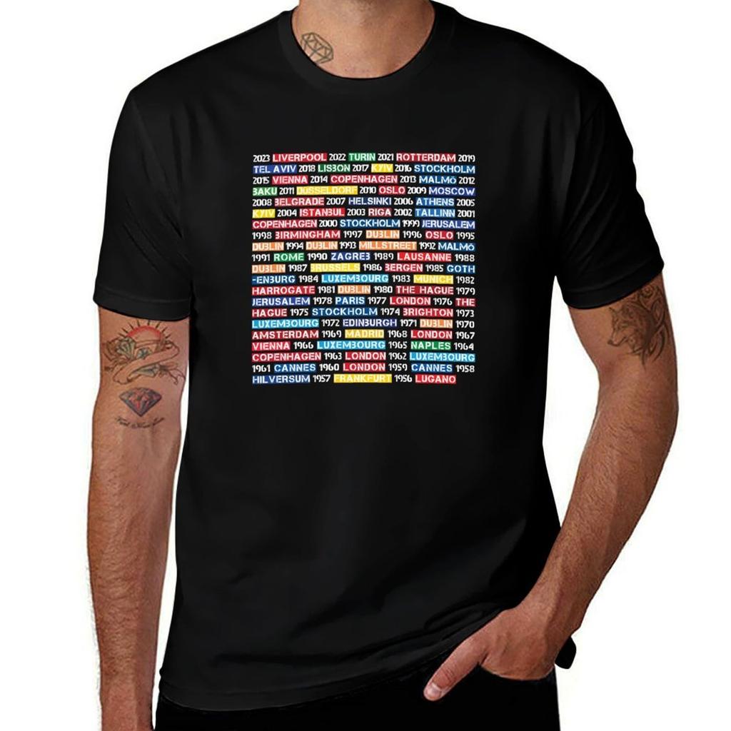 Esc Host Cities Tshirt Cotton T Shirts High Quality Tshirt