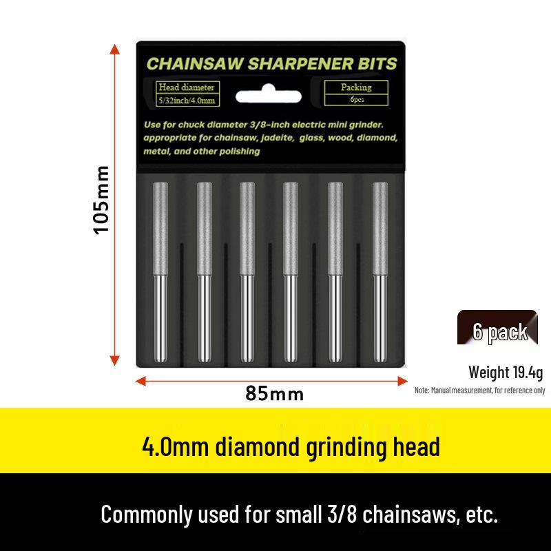 Electric Chainsaw Chain Sharpener Set with Abrasive Grinding Heads