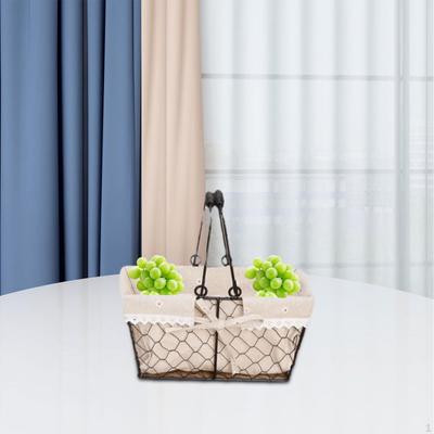Storage Basket Desktop Sundries Organizer Decorative with Handle Pantry Baskets Fruit Laundry