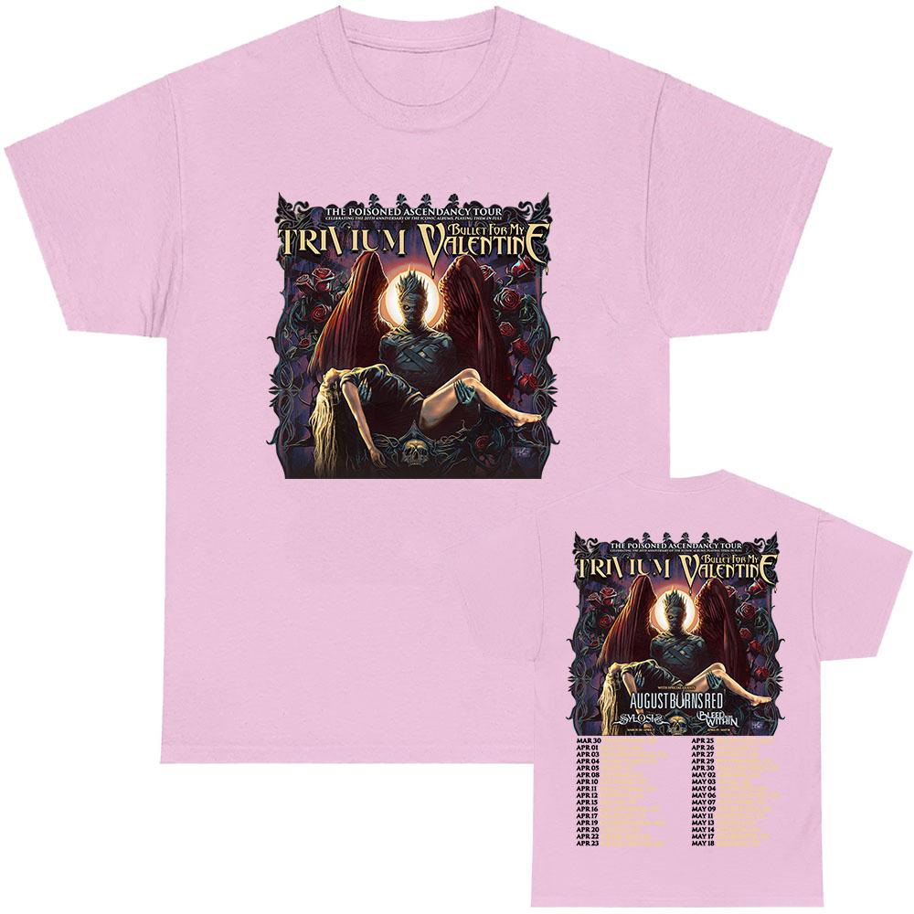 Magliette Band Bullet for My Valentine The Poisoned Ascendancy Tour 2025 Nuova Maglietta Magliette di Cotone Estate Maglietta da Uomo