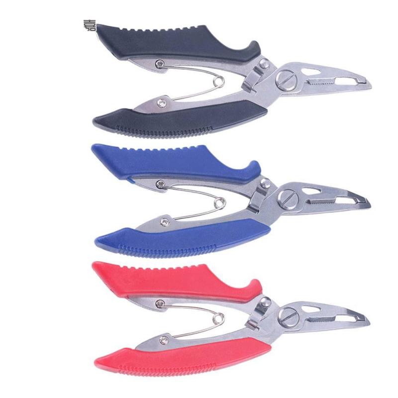 1PCS Stainless Steel Fishing Pliers Multifunctional Curved Mouth with Lure Cut Line Tool Luer Cutter for Angling