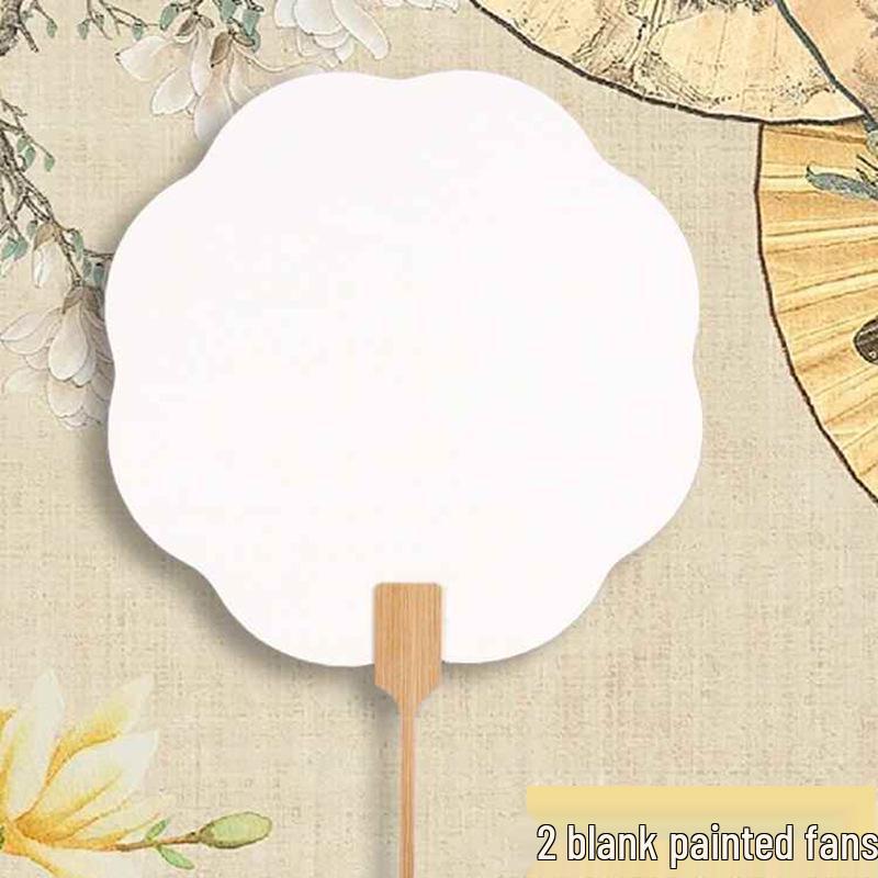 Children’s DIY Lacquer Marbled Fan Kit: Handmade Round Fan Craft Set with Pigment Materials.