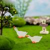 Glowing Swan Resin Craft Tabletop Decor Radiant Miniature Figurine For Home And Office