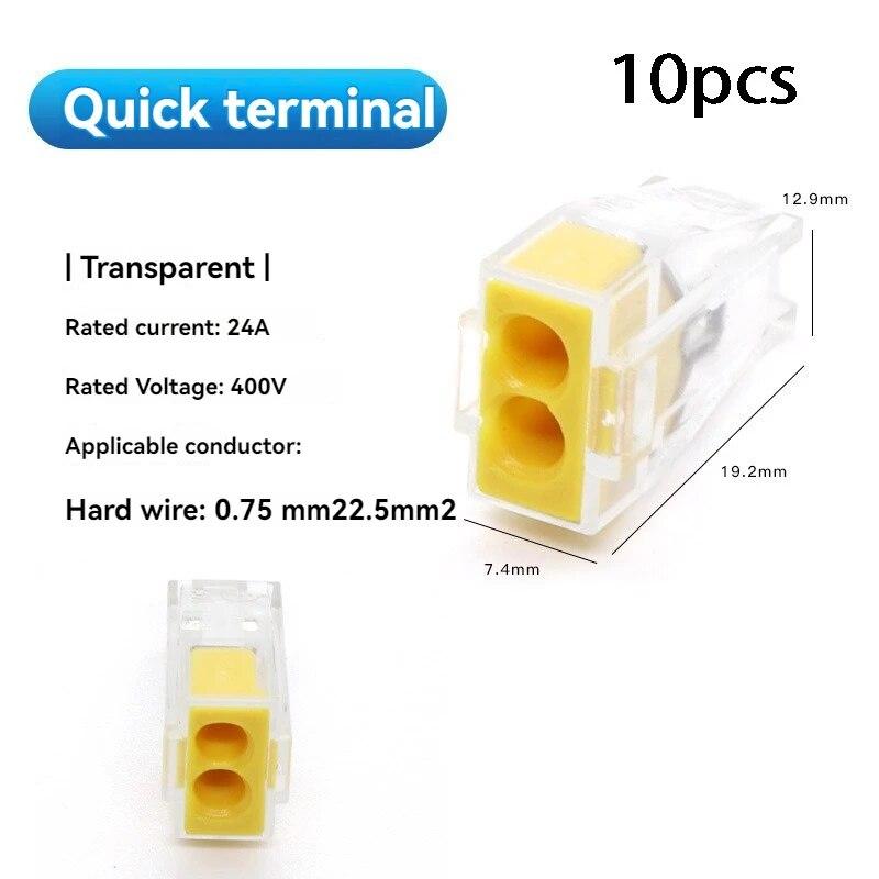 

10 шт. Швидкоз єднувальний термінал Провідниковий з єднувач Розгалужувач Натискний тип Паралельний провідниковий з єднувач ЛАМПА ВСТИК