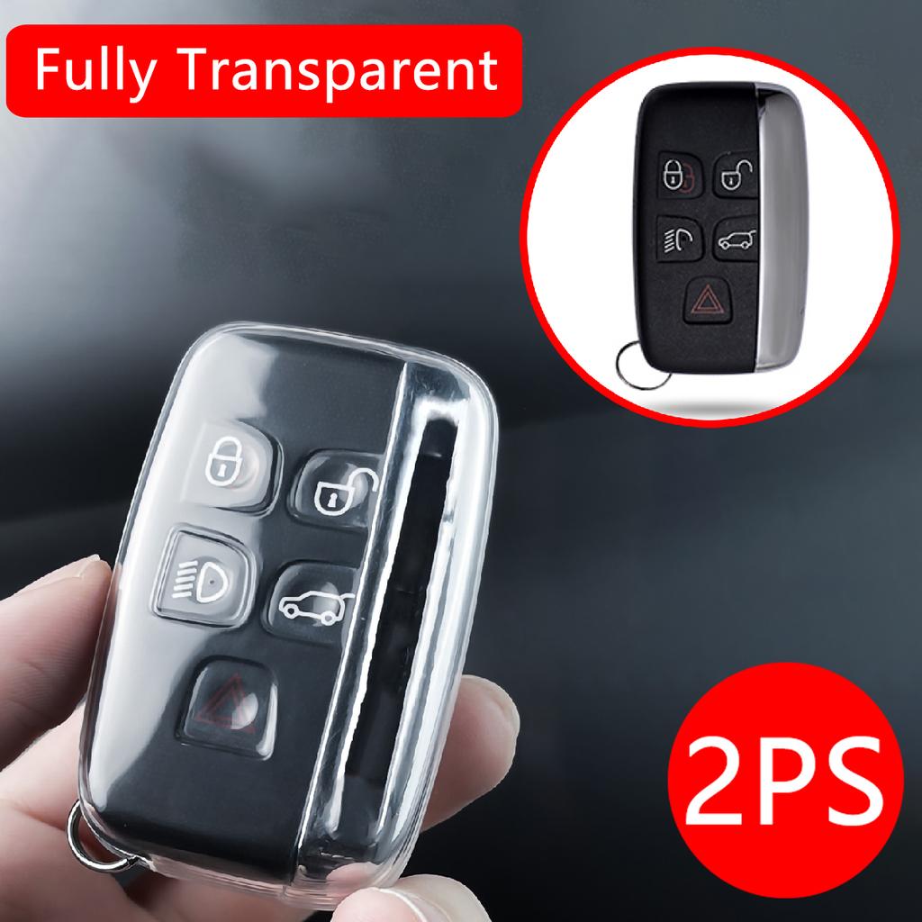 Clear Transparent Tpu Car Smart Key Cover Case For Range Rover Sport Evoque Velar Discovery Sport Xe Xf Xj F-Pace F-Type