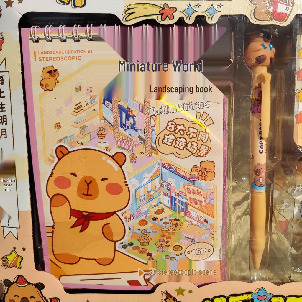 Handmade Capybara Creative Stickers, Badges, and Squeeze Toys - Educational Gifts for Girls and Kids