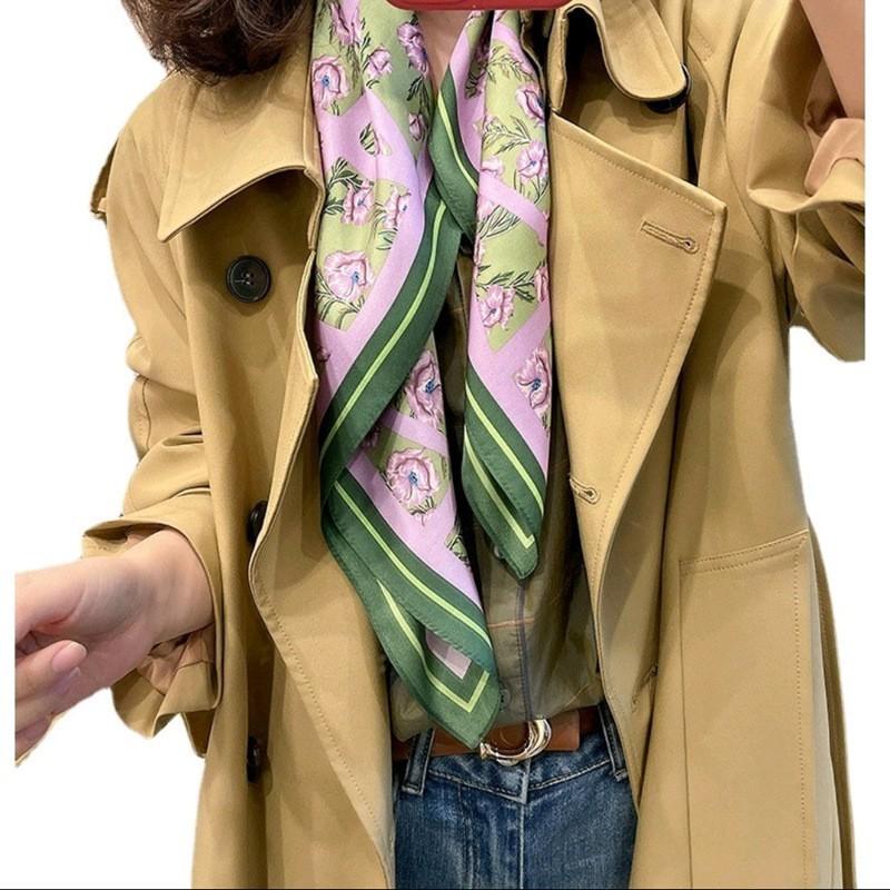 Hangzhou 100% eșarfă de mătase naturală reală pentru femei, bandană, eșarfe pătrate, eșarfe, eșarfă Mulberry, modă de lux de înaltă calitate, hijab