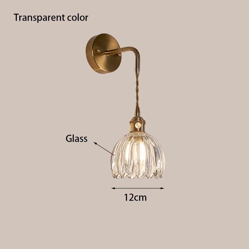 Retro Modern Glass Flower Twisted String Pendant Lamp Dining Room Bedroom Bedside Pendant Lamp With Built-in Switch Lighting