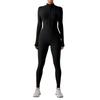Women's Fleece-Lined Winter Jumpsuit: Long-Sleeve, Warm, Fitness One-Piece