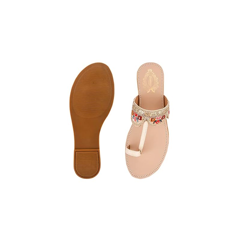Shoetopia Girls Kh-5253 Cream Flat Sandal - 6 Uk (Girls-Kh-5253-Cream) 6 UK кремовый