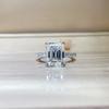 Exquisite Women's 5 Carat D Color Moissanite Emerald Ring - European American Style, Hot Sale