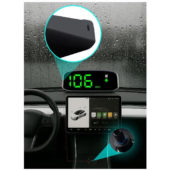 1pcs Car Speedometer Solar Head Up Display GPS Digital Intelligent Light Sensing HUD Speed Hud Display Digital Auto Electronics