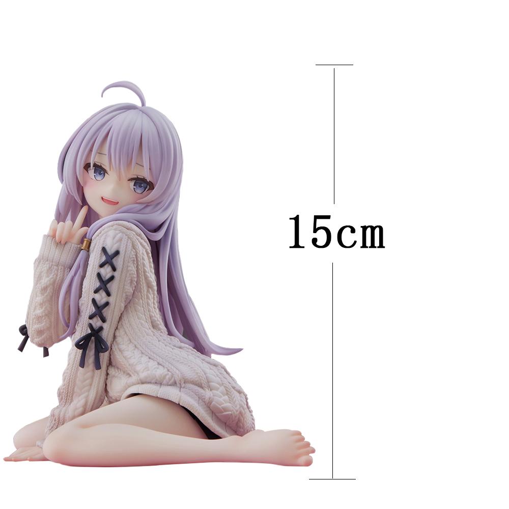 Anime Elaina Figure Sitting Pose Action Figure Kawaii Beautiful Elaina Model Desktop Ornaments Collection Child Toy Gifts 15cm