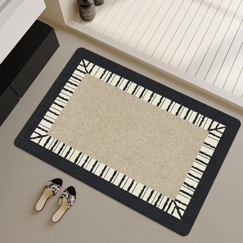 Household Wear-resistant Anti Slip Bathroom Foot Mat Absorbent Quick Drying Bathroom Floor Mat