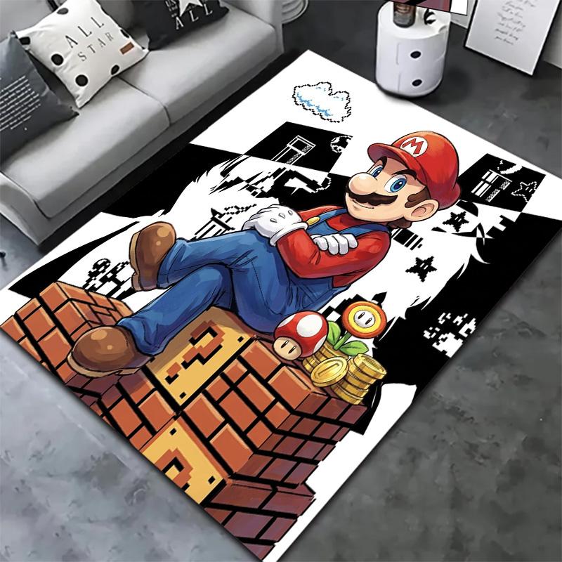 Super Mario Carpet Rug For Living Room Bedroom Home Sofa Decoration Kids Play Nonslip Floor Mat