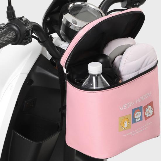 Bike Head Bag Waterproof Design Large Capacity Front Hanger Bag Easy Installation Cartoon Pattern Cycling Pouch