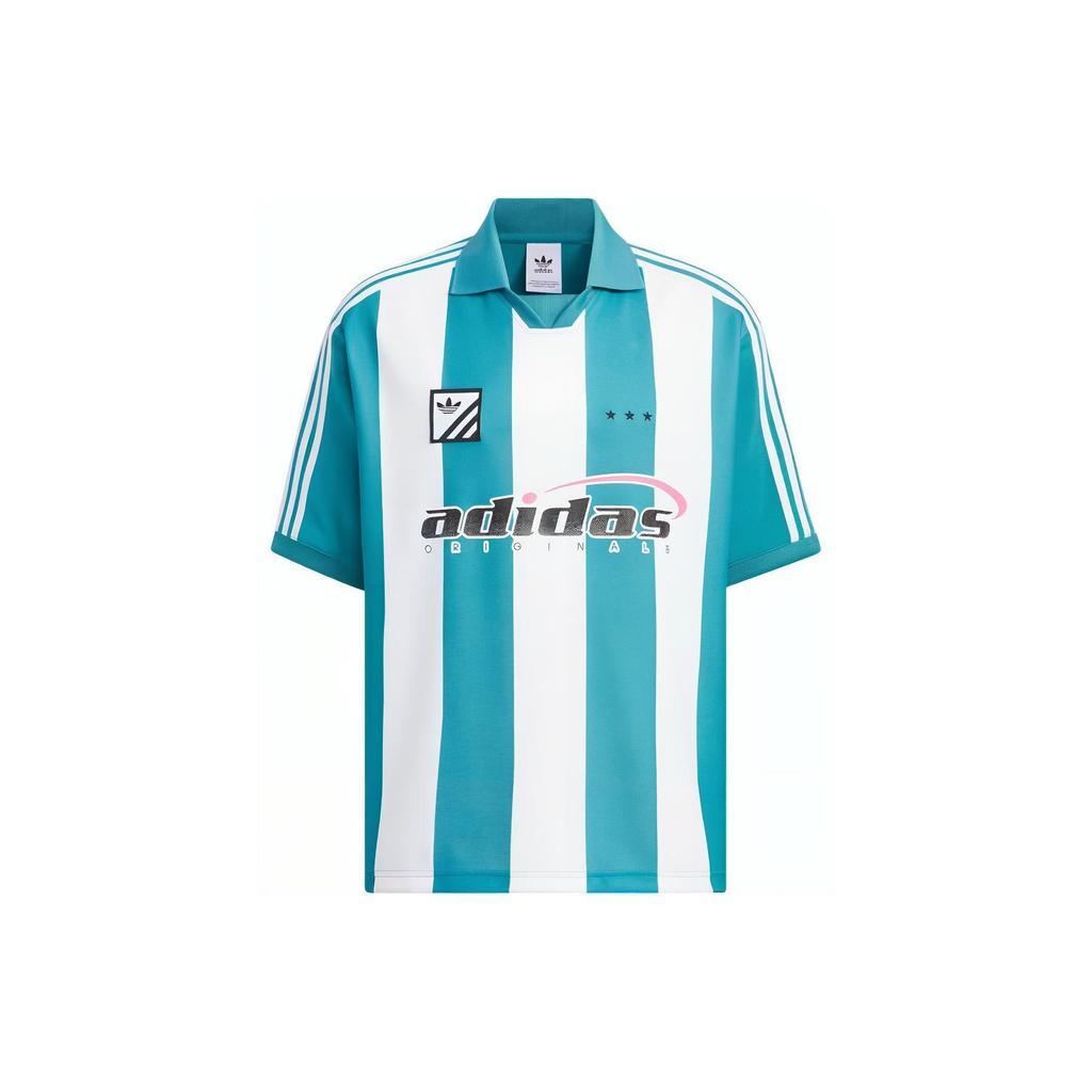 Adidas Originals Play Football Breathable Short Sleeve Polo Shirt Men Tops Arctic-Blue IW6307