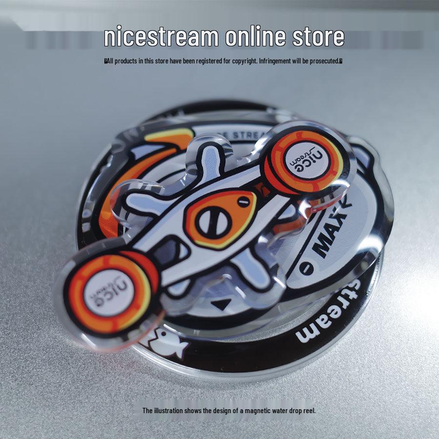 Fishing Boy Rotating Magnetic Phone Holder Lure Reel Style