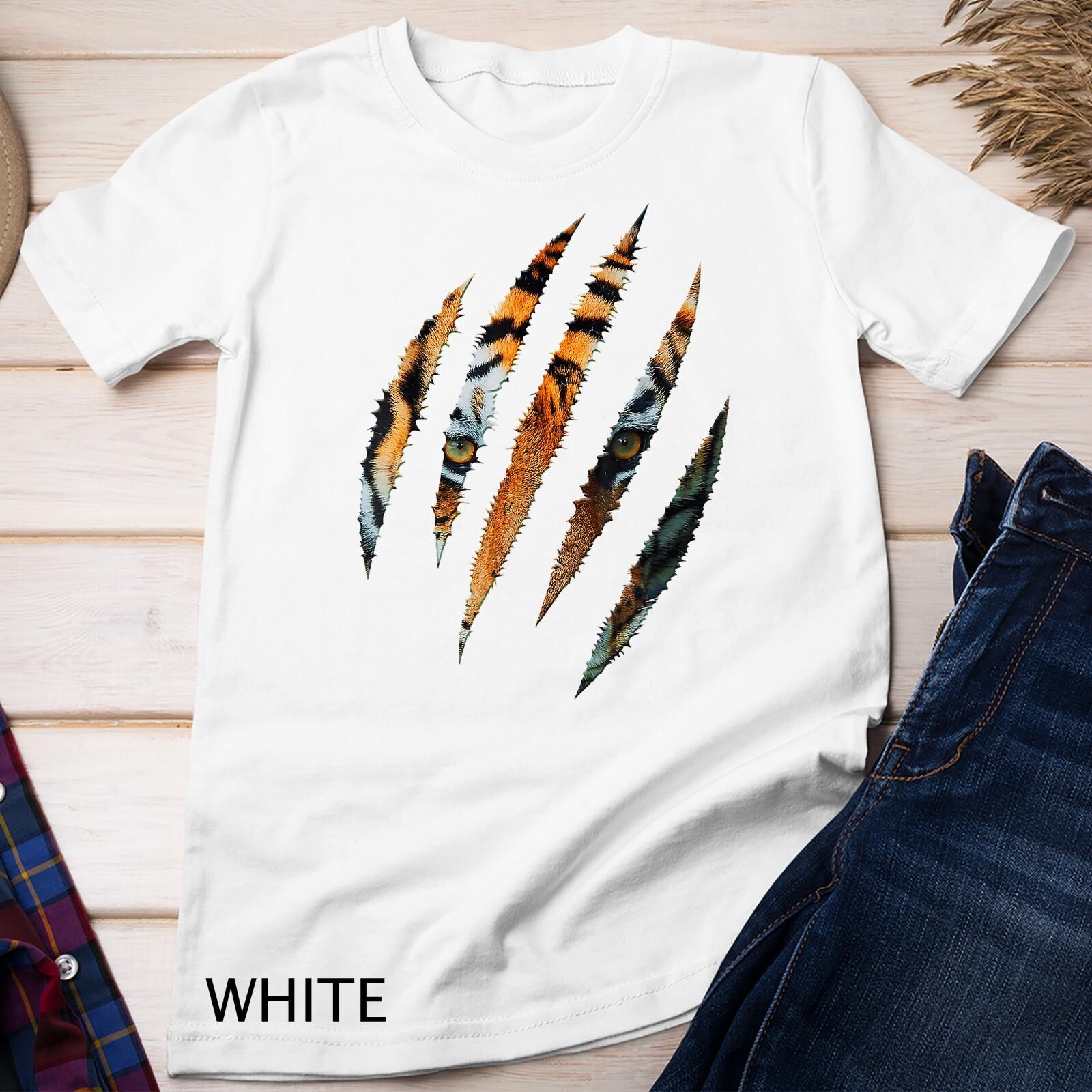 Vintage Tiger eyes scratch Unisex T-Shirt Mens Womens Tees Top 4XL