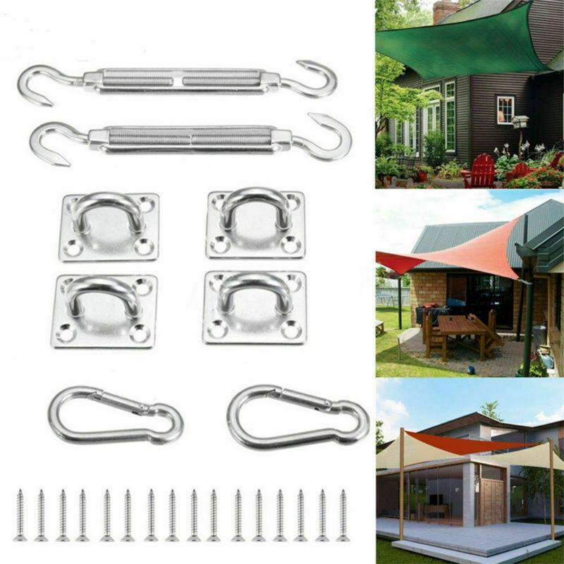 Outdoor Patio Rectangle Awning Attachment Set Stainless for Sun Shade Sail Canopy Fitting Heavy Duty Shade Sail Hardware