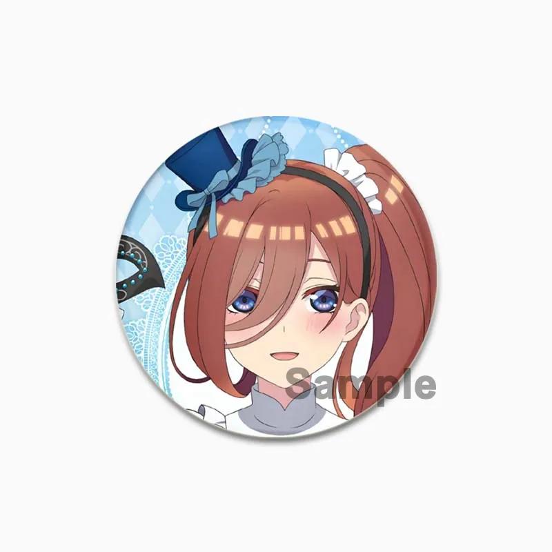 32/44/58mm The Quintessential Quintuplets Pin Broche feito à mão para roupas Desenho animado Cosplay Emblema Mochila Decoração Jóias Presente infantil