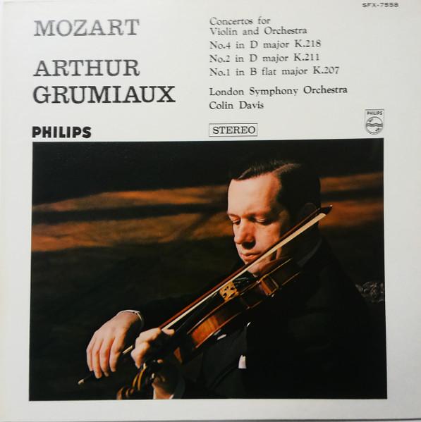 

LP Record ARTHUR GRUMIAUX, COLIN DAVIS, LONDO - Mozart: Violin Concertos No. 1, 2 A SFX7558 PHILIPS Japan Obi Classical Used