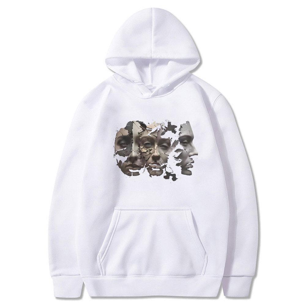 Horror Movie The Substance Face Print Hoodie Men Women Fashion Casual Oversized Hooded Sweatshirt Male Vintage Pullover Hoodies