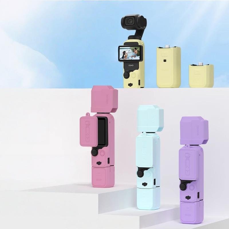 1 Set Anti-Scratch Handle Soft Sleeve Skin Lens Cap Silicone Cover For DJI Pocket 3 Protective Case DIY Accessories