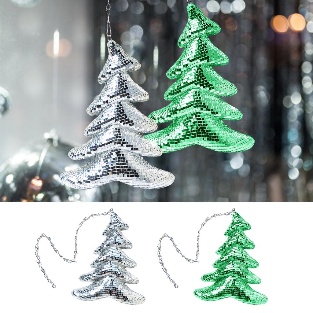 Sparkling Discos Bauble Christmas Hanging Decorations Stylish Festives Accessories Light Reflectings Glass Ornament
