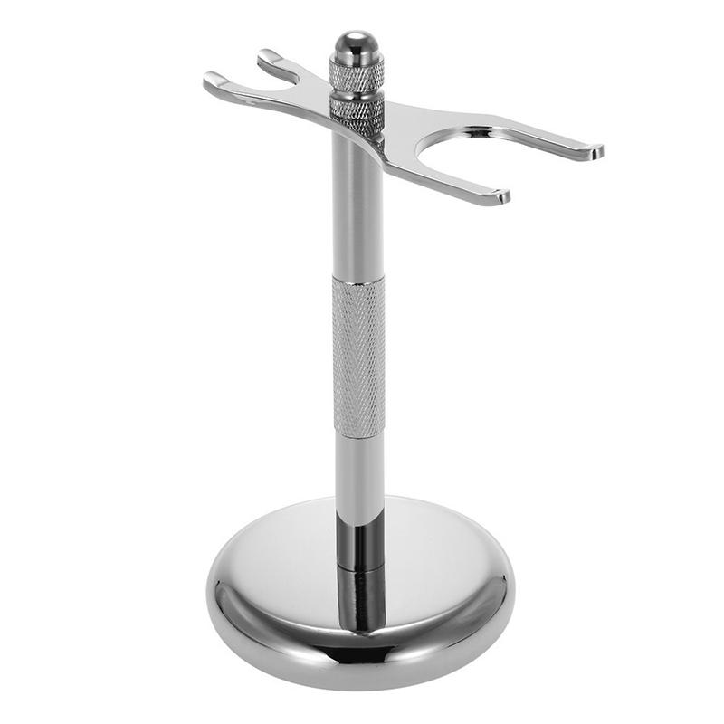 Men Razor Holder Alloy Shaving Brush Stand High Quality Men's Safety Manual Razor Rack (Not Including Shaving Razor & Brush)