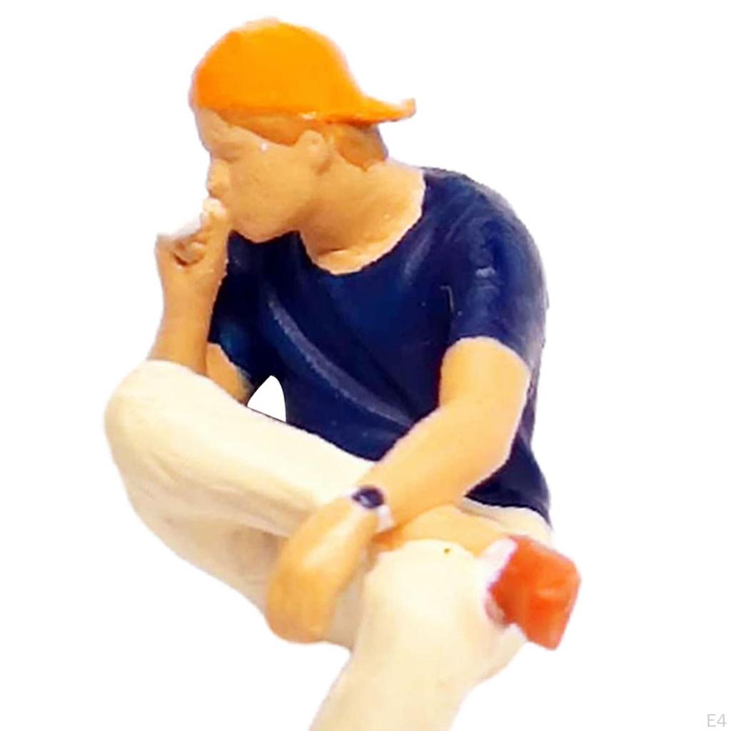 1/64 Figures Model People Figurines for DIY Projects Street Building Railway Layout Scenario