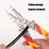 15 in 1 Adjustable Wheel Foldable Wire Stripper Pliers Tool for Electricians and DIY Enthusiasts with Ergonomic Handle