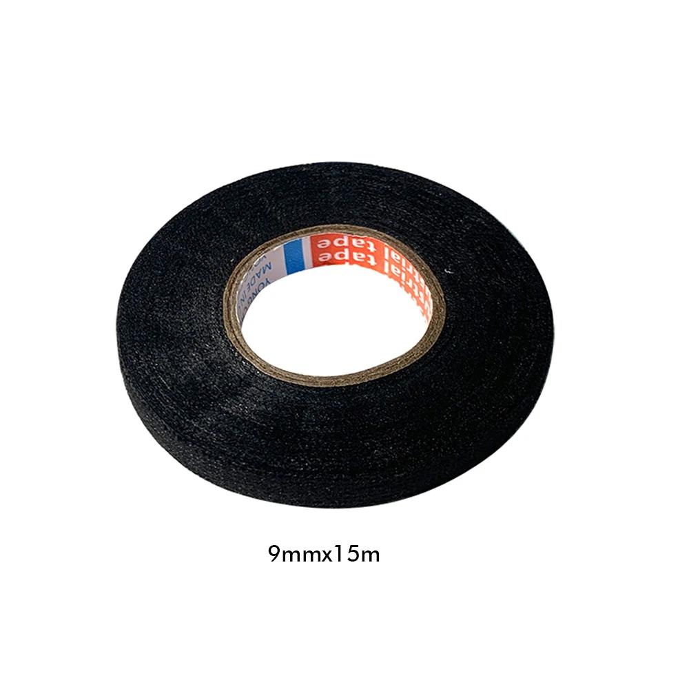 Wire Harness Automotive Cloth Tape Heat Resistant Waterproof Insulating Tapes for Electrical Cables Black Adhesive Fabric Tapes