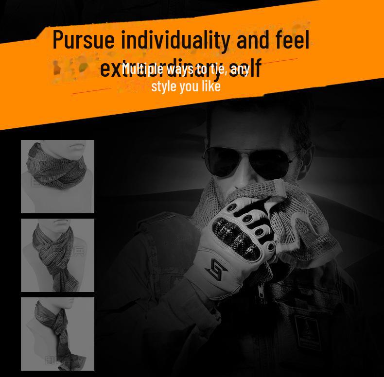 Special Forces Tactical Jungle Camouflage Multi-Purpose Mesh Scarf