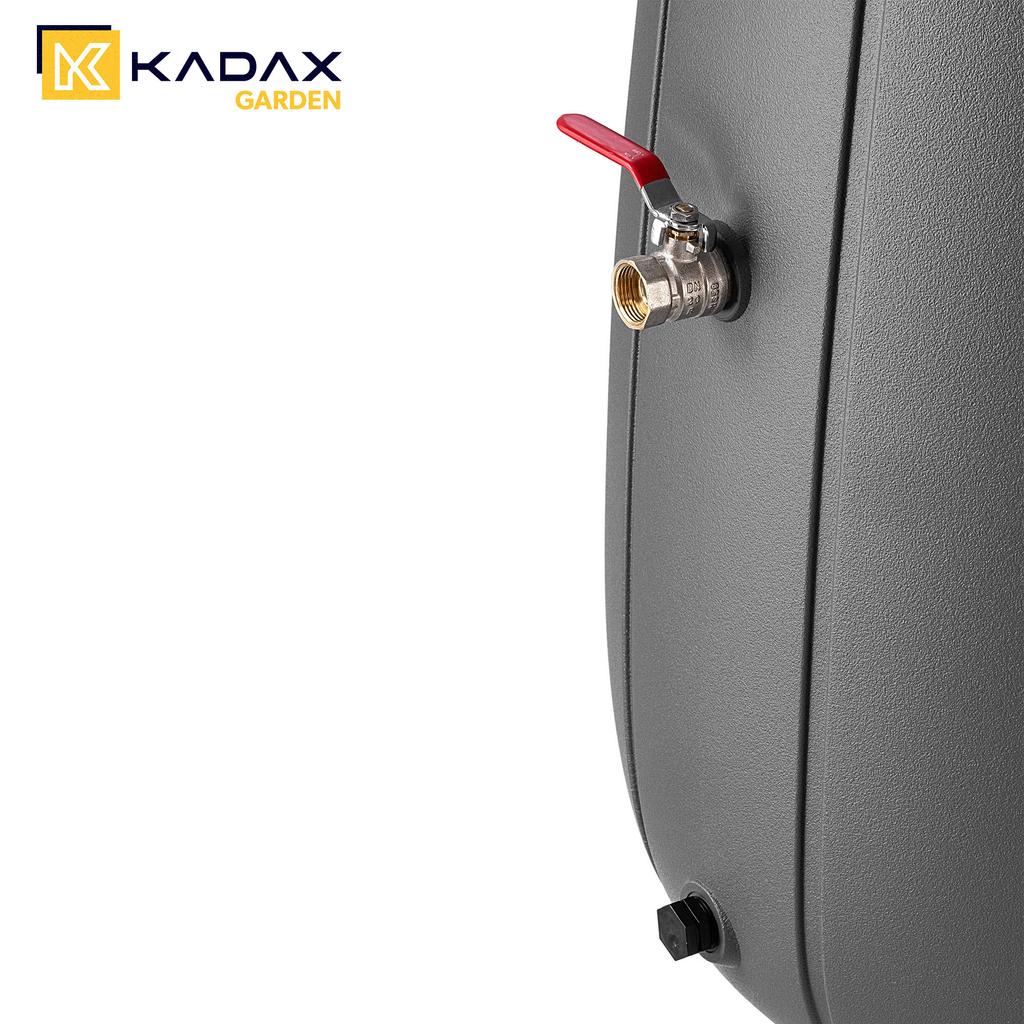 KADAX Zbiornik Na Deszczówkę Wodę Beczka 200L Deszcz Pojemnik + Kran Z Donicą 2W1