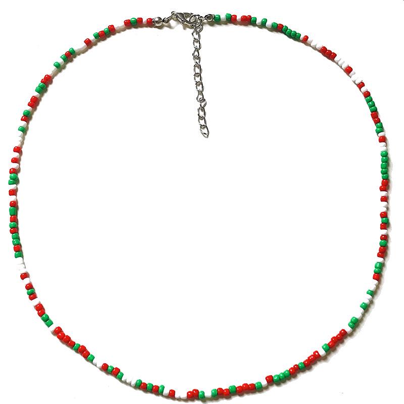 50cm Colorful Bohemian Seed Bead Choker Necklace – Perfect for Halloween & Christmas