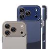 INS Electroplating Splicing PC+PU Leather Shockproof Case For iPhone 17Pro 16Pro 17 17Pro Max Camera Lens Protector Hard Cover
