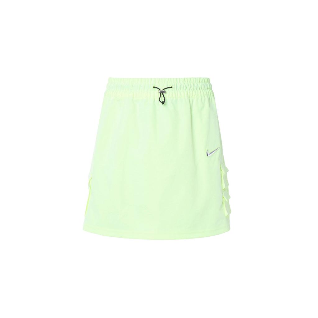 Nike Solid Color Logo Pocket Straight Short Skirt Women Bottoms Light-Yellow-Green CZ8908-701