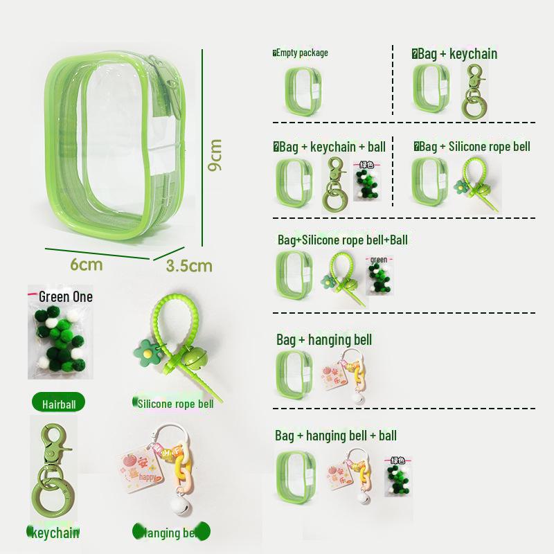 Pop Mart 3D Transparent Baby Bag Storage with Dopamine Color