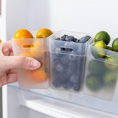 2Pcs Lagerung Box Lagerung Halter Küche Organizer Kühlschrank Lagerung Rack Kühlschrank Mit Gefrierfach Tragen Beständig Kunststoff Behälter