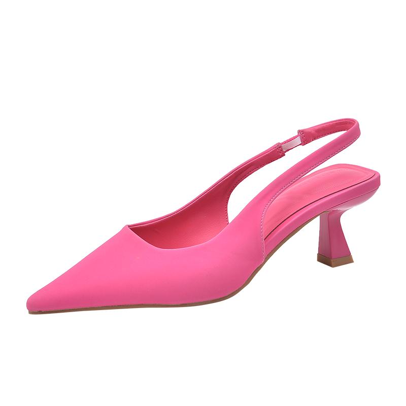 Moda Lato Kobiety Sandały na Wysokim Obcasie Szpiczaste Slingback Zewnętrzne Eleganckie Sandały Kobiety Nowe Party Szpilki Buty na Wysokim Obcasie dla Kobiet