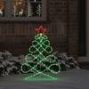 VidaXL Christmas Tree Shaped Light Multicolored 80 X 56 Cm PVC, Living Room Decor, Modern Atmosphere for Christmas 42018958