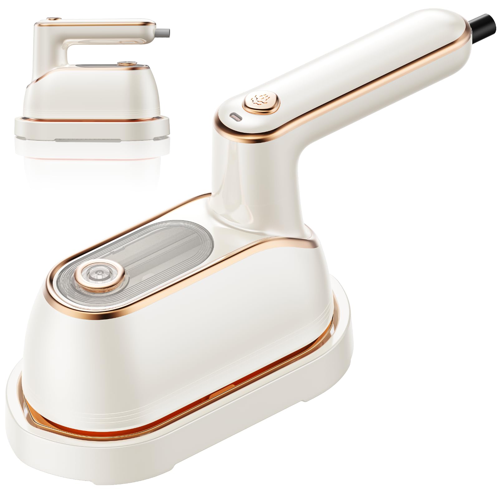 

Iron Steam Iron Handy Iron Clothes Steamer Leave on Hanger Small Compact Foldable Iron Airon Powerful Continuous Steam Wrinkle Removal Lightweight білий