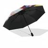 1pc Christmas Santa Claus Reindeer Dog Automatic Folding Umbrella, Portable 3-Fold Design with 8-Rib Iron Frame, Outdoor for Fans, Travelers, Daily Us
