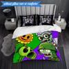 Vibrant Battle Zombies 3pcs K-pop music group Bedding set,Ideal for Bedroom, Dormitory,Including Duvet Cover And 2pcs Pillowcases,Fan gifts