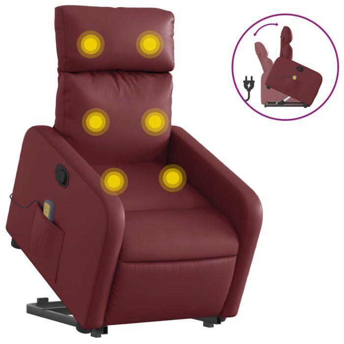 VidaXL Fauteuil Inclinable de Massage, Chaise de Relaxation avec Dossier et Repose-pied Réglables, Siège de Salon Salle de 3206760