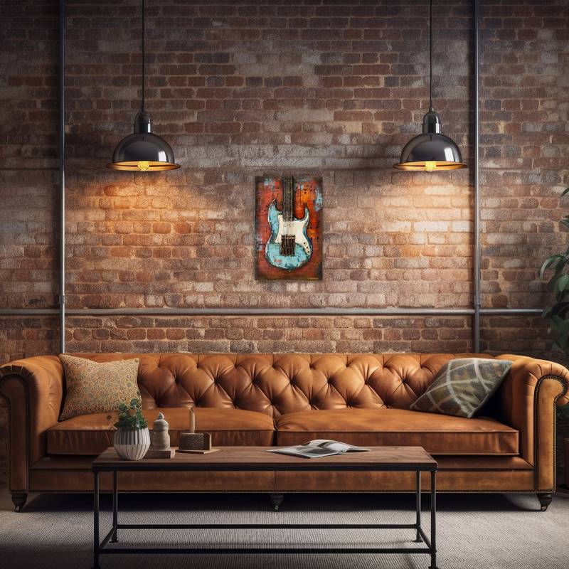 3D metal picture LOFT BLUES MUSIC 40x60