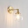 Nordic Japanese Brass & Glass Pumpkin Wall Lamp for Living Room, Bathroom, or Hallway