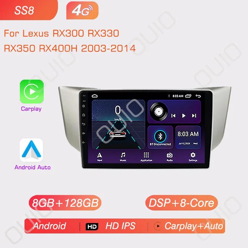 4G Android 13 Radio For Lexus RX300 RX330 RX350 RX400H 2003-2014 Car Stereo Multimedia Player Carplay Auto GPS Navigation